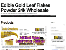 Tablet Screenshot of ediblegoldleafflakespowder.com
